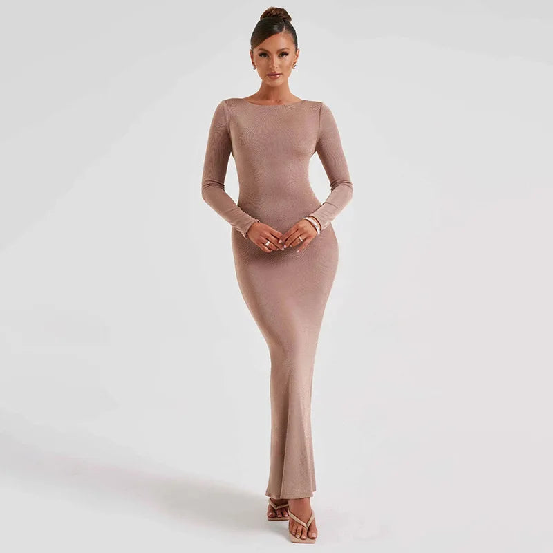 Women's high stretch Bodycon Long Dress