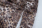 Women's Two Pieces Split Leopard One Shoulder Sheath Long Sleeve Top And Skirt