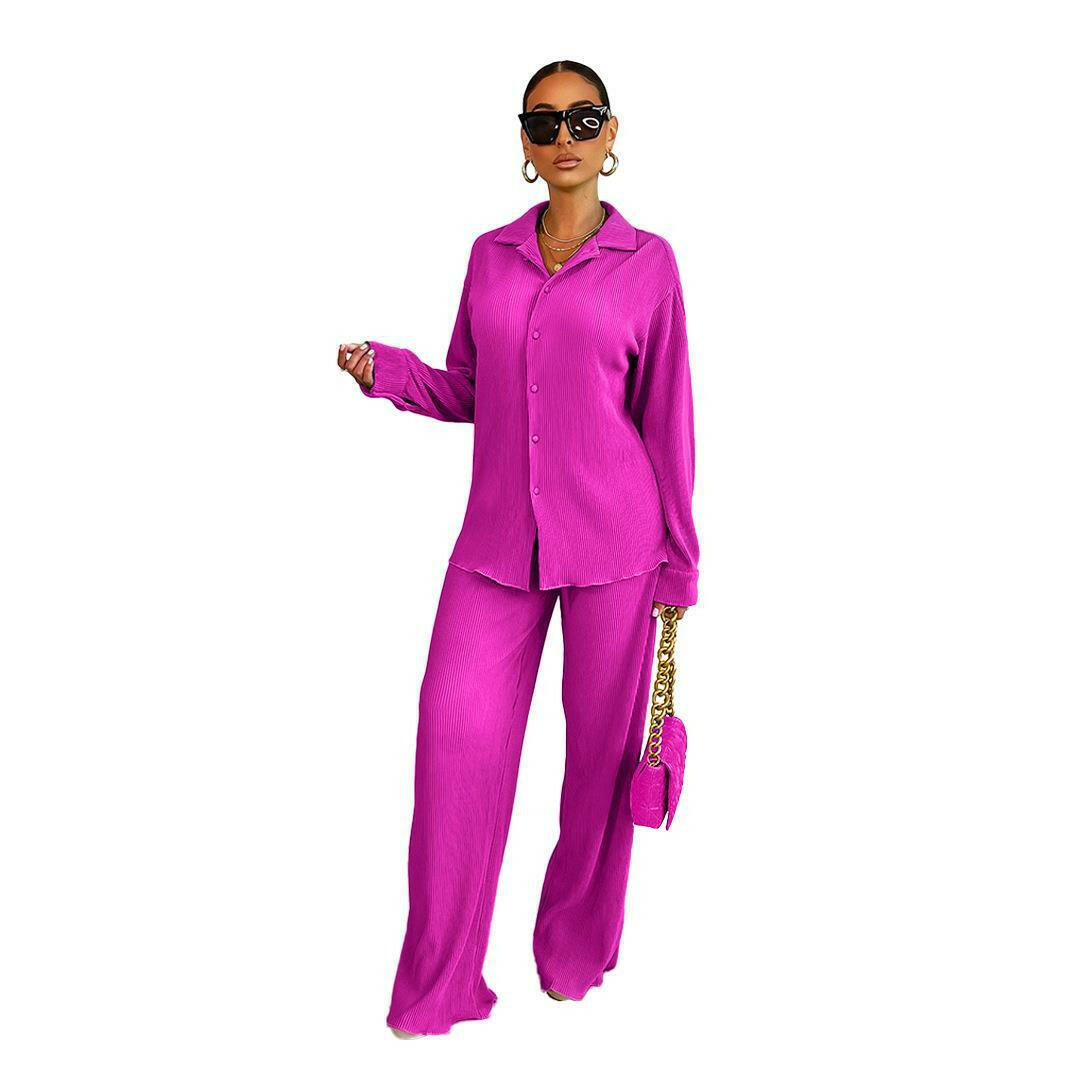 Women's Set Long Sleeve Shirt Tops and Pants