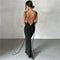 Women’s Low Back Spaghetti Straps Maxi Dress