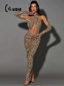 Women's Sexy Leopard Print Maxi Dress