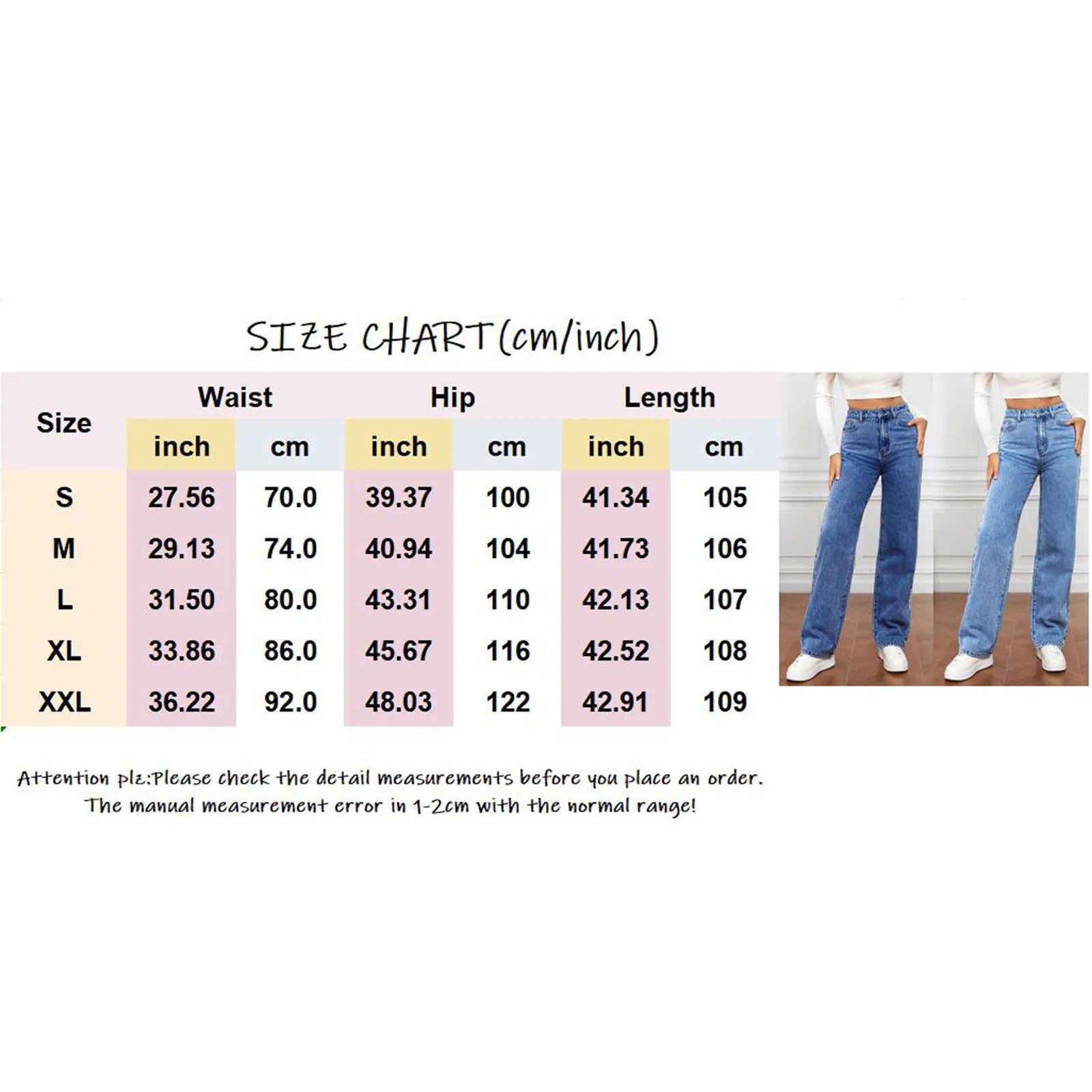 Women High Waisted Straight And Wide Leg Jeans