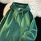 Oversized Hooded Jacket Fleece Lining Casual Style Loose Fit