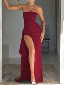 Women's Bandage Side Split Elegant Dress