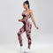 Women's Seamless Tie Dye Yoga Set - Push Up Bra and High Waist Pants