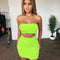 Women's Hollow hip tube top strapless sleeveless slim Halter Mini Dress