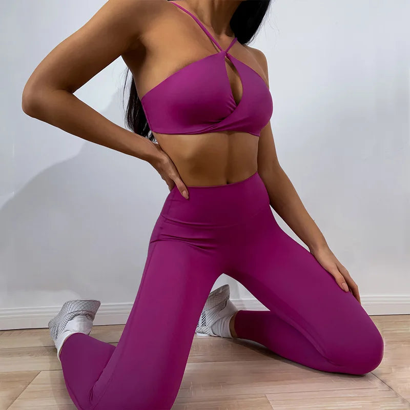 Women’s Cross Over Sports Bra & Legging Set