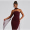 Women's Chic Mesh Off-shoulder Bodycon Maxi Dress