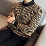 Men's Patterned High Neck Sweater