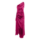 Women's  One Shoulder Satin High Split Maxi Dress