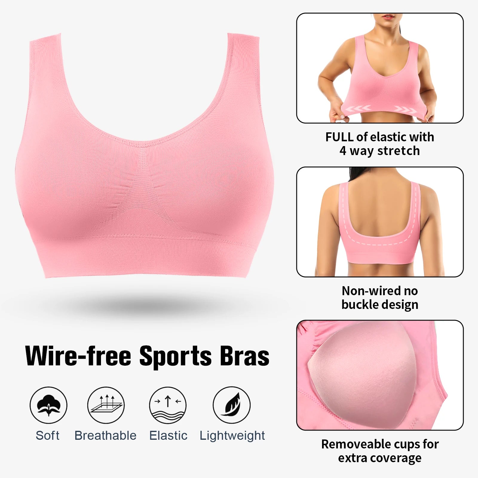 Seamless Sports Bras for Women