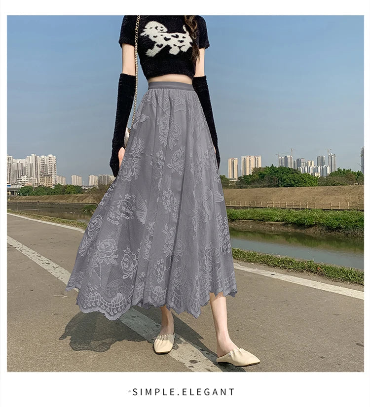 Women’s Floral Lace Skirt