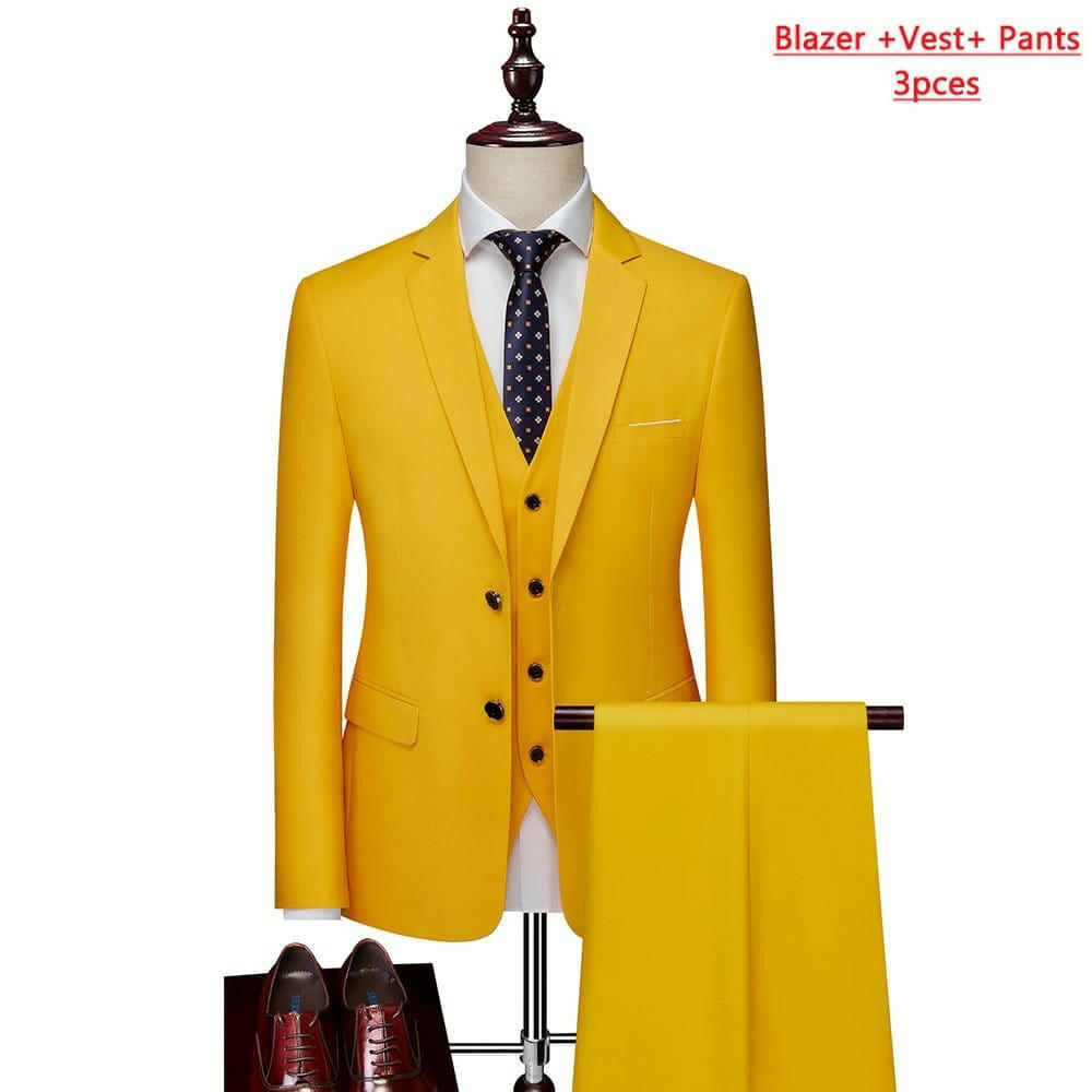 Mens Suit Three-piece