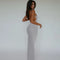 Women's Solid Color Sleeveless Backless Elegant Bodycon Maxi Dress