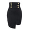 High Waist Cross Mini Skirt