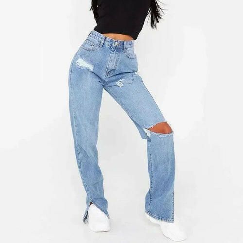 Women’s Sexy Ripped High Waist Denim Jeans