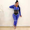 Women’s 2 Piece Outfits Casual Patchwork Sportswear Long Sleeve Hooded