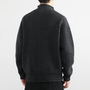 Men's Zipper High-end Knitwear Stand Collar Solid Color Jacket