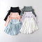 Women's Bubble Soft Drawstring Ruffle Anti-exposure Skirt