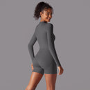 Women's Long Sleeve One-piece Fitness Playsuit