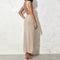 Women's Hollow-out Lace-up Top + Long Skirt Set