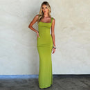 Women's Sleeveless Backless Slim Fit Maxi Long Dress