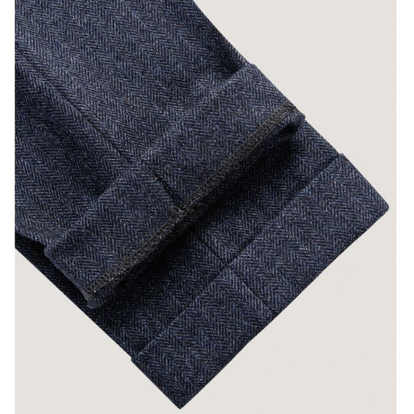 Men's Slim-fit Tweed Wool Herringbone Pants