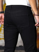 Men's  Zipper Sretch Casual Slim Fit Jeans