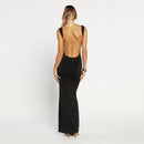 Women's Sleeveless Backless Slim Fit Maxi Long Dress