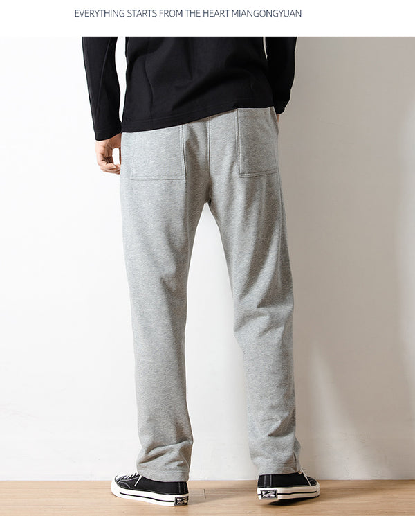 Men's Loose Drooping Cotton Knitted Sweatpants