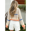 Women's Round Neck Loose Leisure Multicolor Sweater