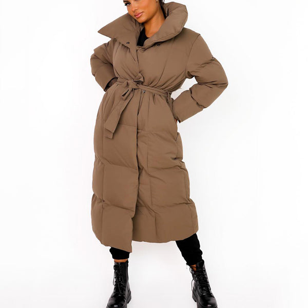 Women's Thick Loose  Solid Covered Button Coat