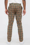 Plaid Slim Fit Trouser Pants