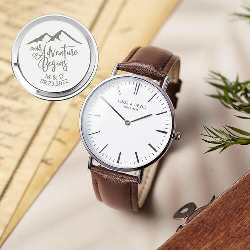 Engraved Watch For Him, Personalized Anniversary Gift for Boyfriend