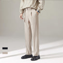 Men's Detachable Belt Draping Wide-leg Suit Pants