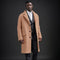 Men's Solid Color Woolen Coat