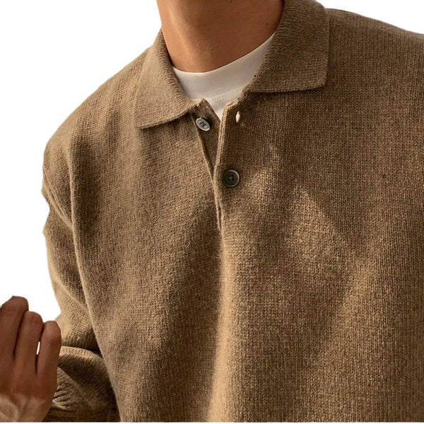 Men's Solid Color Versatile Sweater