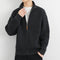 Men's Zipper High-end Knitwear Stand Collar Solid Color Jacket