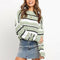 Striped Autumn Winter Short Pullover Sweater