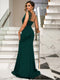 Women's Solid Color Slim-fit One Shoulder Long Dress