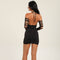 Women's Hollow-out Halter Lace-up Mini Dress