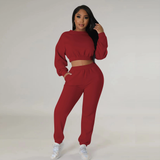 Women’s Cropped Jumper and Trackpant Co-Ord
